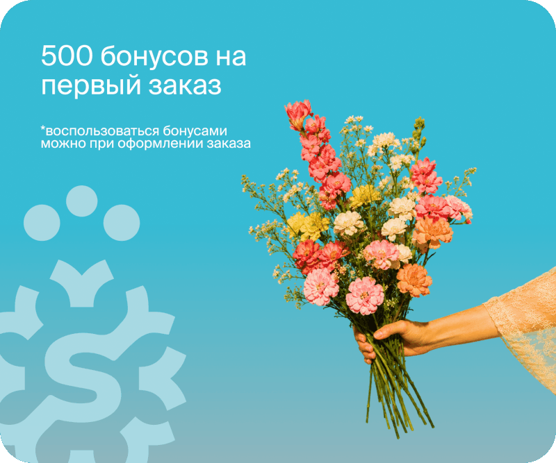 500 бонусов на первый заказ. Воспользоваться бонусами можно при оформлении заказа